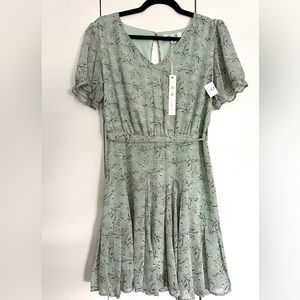 NWT! Sage green floral dress, M, bridal baby shower, wedding, Kentucky Derby